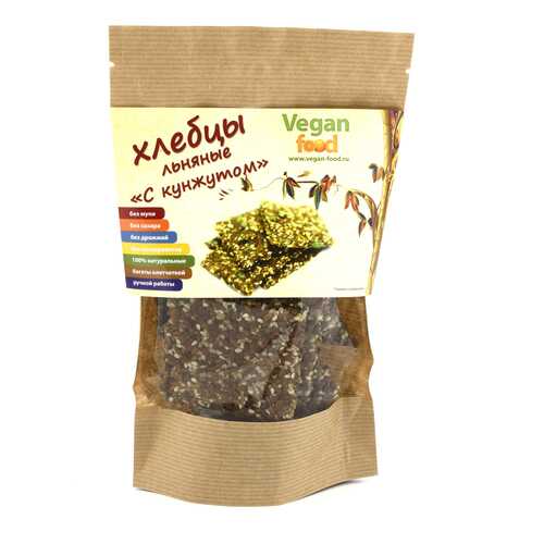 Хлебцы льняные Vegan-food с кунжутом 100 г в Покупочка