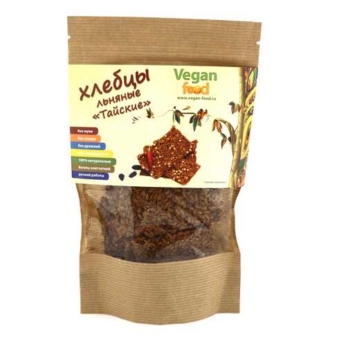Хлебцы льняные Vegan-food тайские 100 г в Покупочка