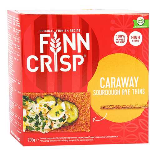 Сухарики Finn Crisp ржаные с тмином 200 г в Покупочка