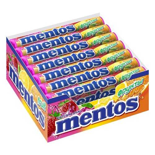 Драже Mentos фрукты жевательное 21*37 г в Покупочка