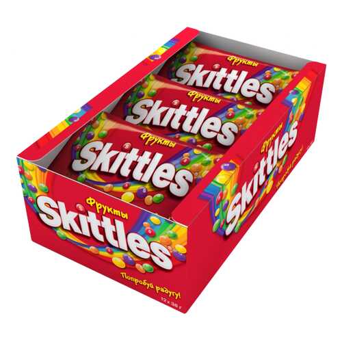 Драже Skittles фрукты 38 г 12 штук в Покупочка