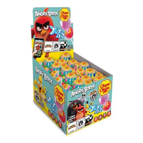 Карамель Chupa Chups XXL 4D Anngri Birds ассорти 40 шт в Покупочка