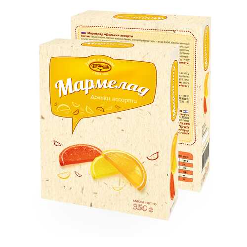 Мармелад дольки ассорти 350г в Покупочка
