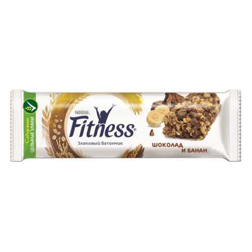 Батончик Nestle Фитнес злаковый с кусочками шоколада, банана 23.5 г в Покупочка
