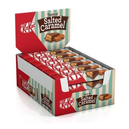 МОЛОЧНЫЙ ШОКОЛАД KITKAT С ХРУСТЯЩЕЙ ВАФЛЕЙ И НАЧИНКОЙ СОЛЕНАЯ КАРАМЕЛИЬ 24*42 г в Покупочка