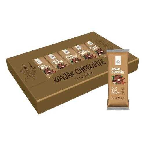 Шоколад без сахара KONJAK CHOCOLATE Миндальный, кор. 10 шт. в Покупочка