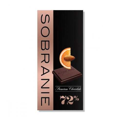 Шоколад Sobranie Горький, с апельсином и орехами, 90 гр в Покупочка