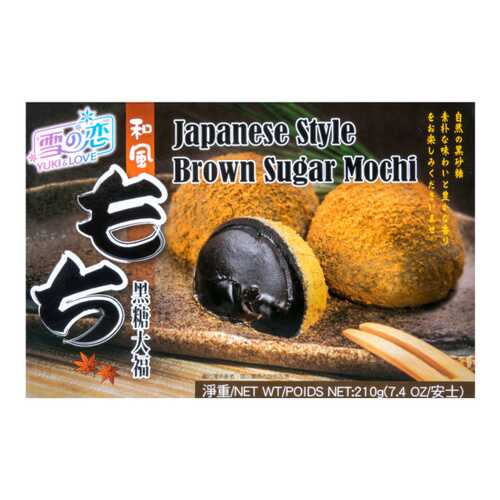Моти Yuki & Love японский с коричневым черным сахаром 6 шт 210 г в Покупочка