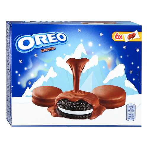 OREO печенье с какао и начинкой ваниль с глазурью 246г в Покупочка