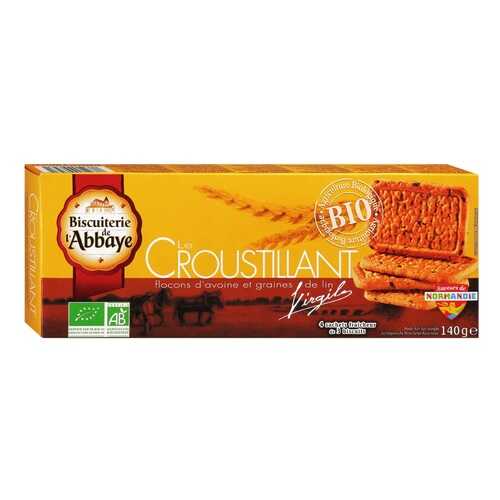 Печенье органическое Biscuiterie de l'Abbaye с овсяными хлопьями и семенами льна 140 г в Покупочка
