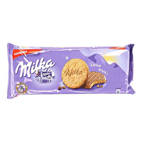 Печенье овсяное Milka с молочным шоколадом 168 г в Покупочка