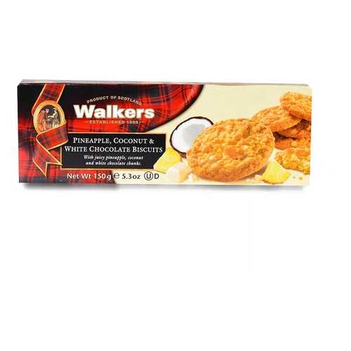Печенье Walkers с ананасом, кокосом и белым шоколадом 150 г Великобритания в Покупочка