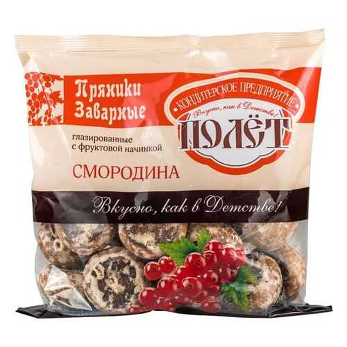 Пряники заварные глазированные Полет с фруктовой начинкой смородина 300 г в Покупочка