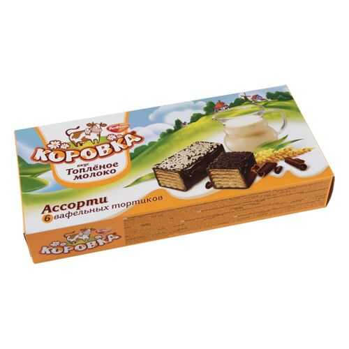 Вафельные тортики Коровка вкус топленое молоко 200 г в Покупочка