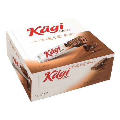 Вафли Kaegi Choco с шоколадным кремом в молочном шоколаде 24*25 г в Покупочка