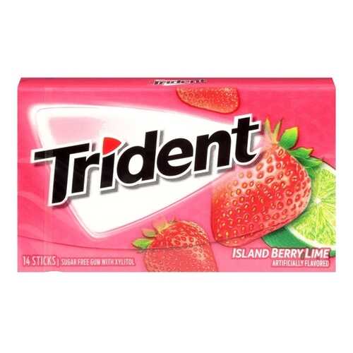 Жевательная резинка TRIDENT Клубника, Лайм 14 пластинок (США) в Покупочка