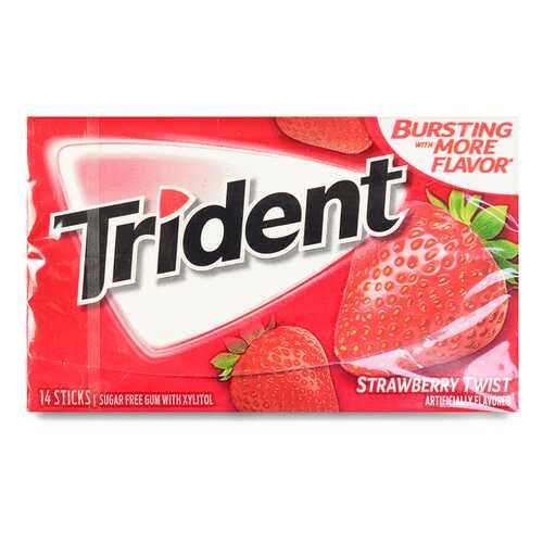 Жевательная резинка TRIDENT Strawberry Twist, 18 пластинок США в Покупочка