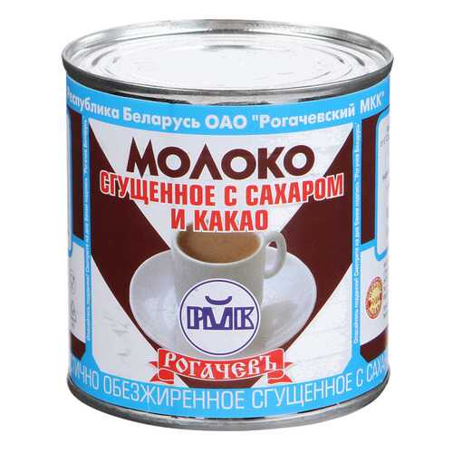 Молоко Рогачев сгущенное с сахаром и какао 380 г в Покупочка
