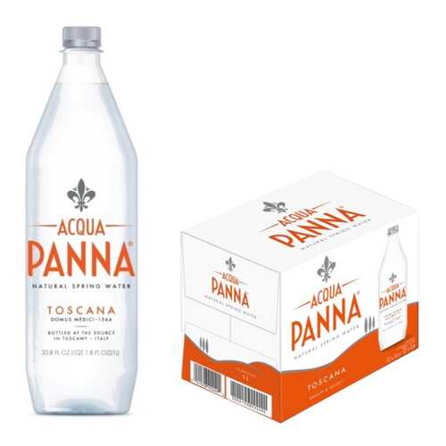 Минеральная вода Acqua Panna негазированная пластик 12 шт по 1 л в Покупочка
