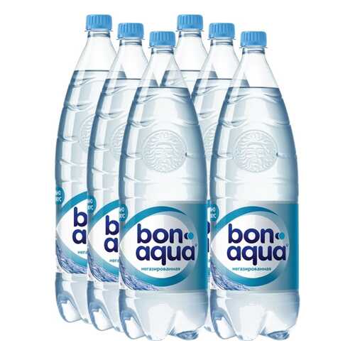 Вода Bonaqua чистая питьевая негазированная пластик 2 л 6 штук в упаковке в Покупочка