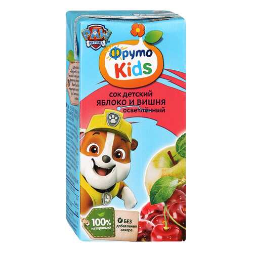 Сок Фруто Kids восстановленный осветленный из яблок и вишни с 5 мес 0.2 л в Покупочка